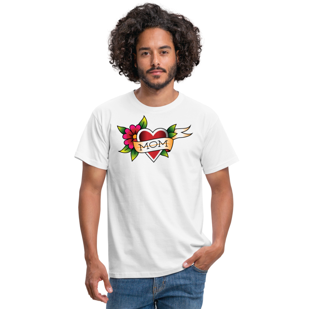 Blume Herz Tattoo - weiß