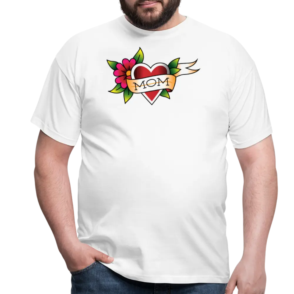 Blume Herz Tattoo - weiß