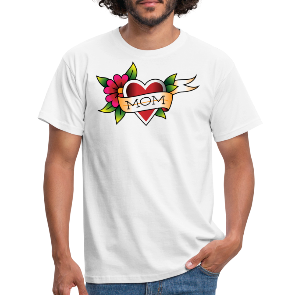 Blume Herz Tattoo - weiß