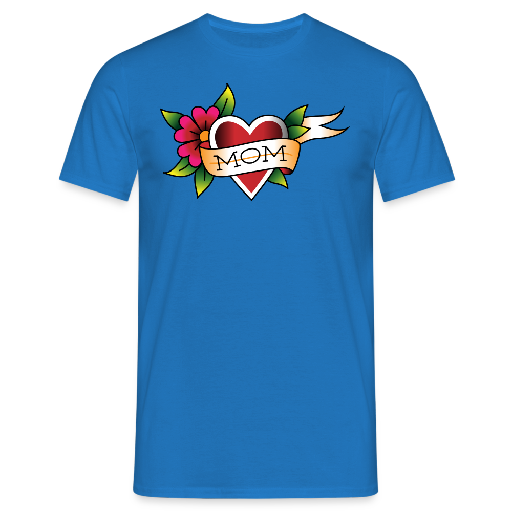 Blume Herz Tattoo - Royalblau