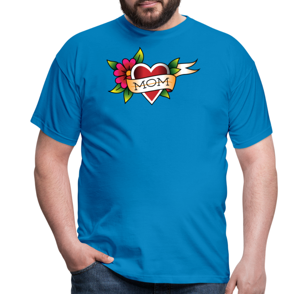 Blume Herz Tattoo - Royalblau