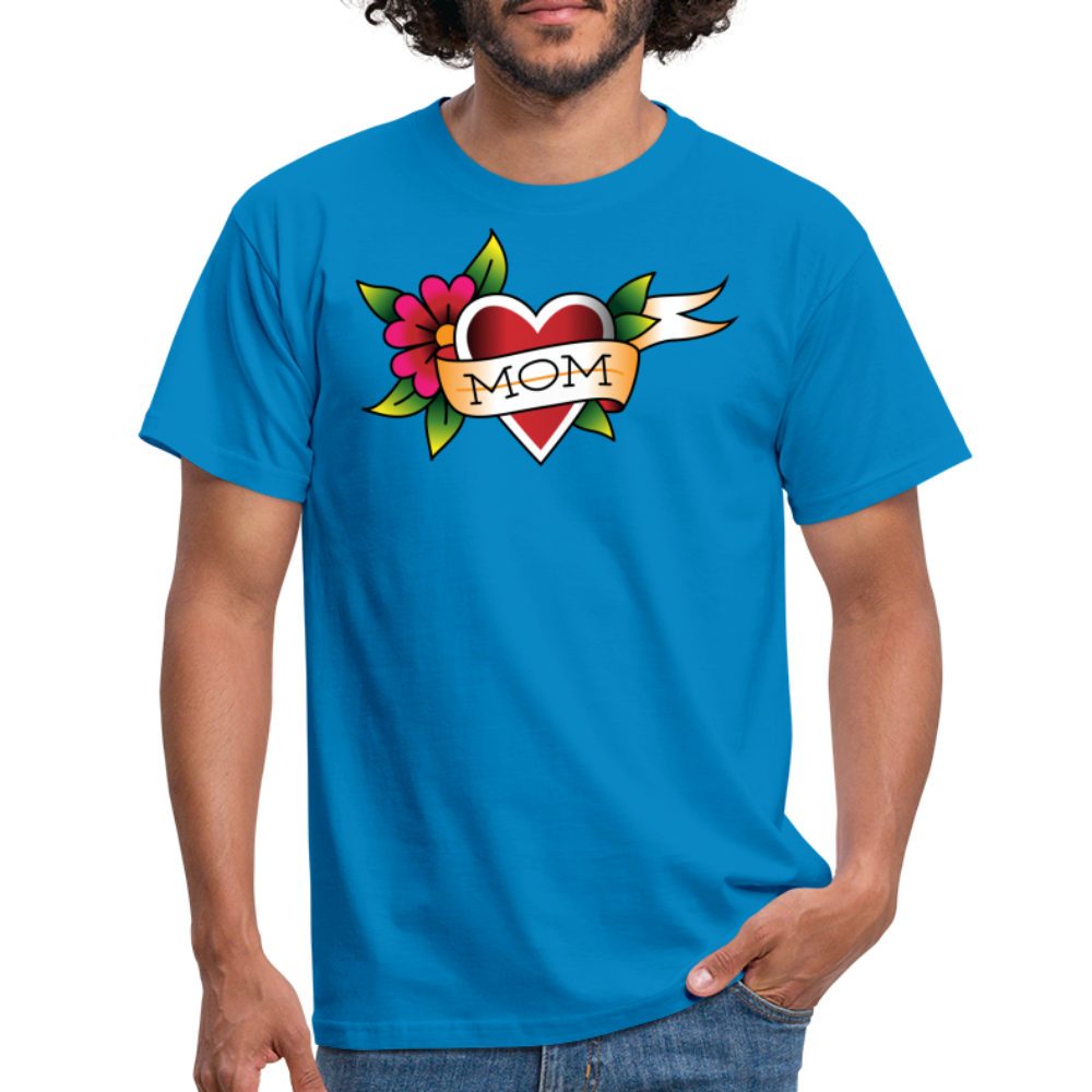 Blume Herz Tattoo - Royalblau