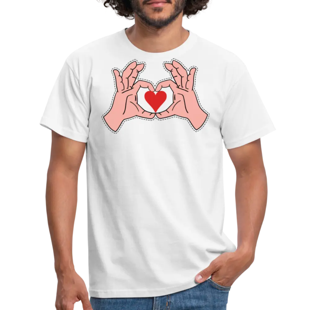 Hand Herz - weiß