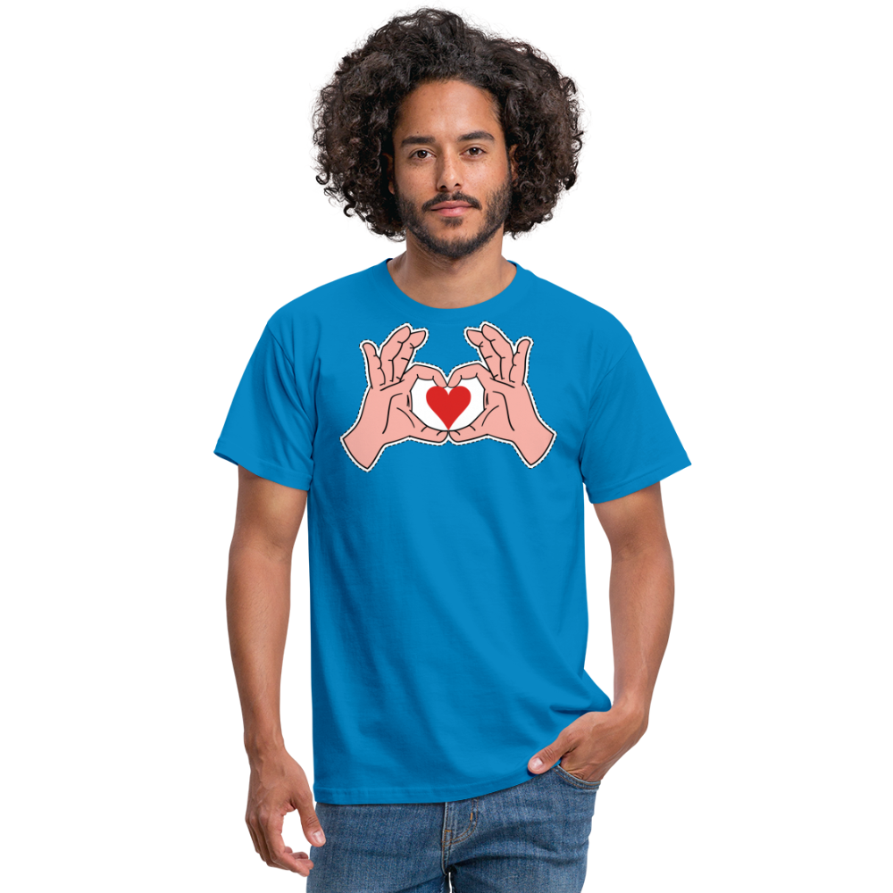 Hand Herz - Royalblau