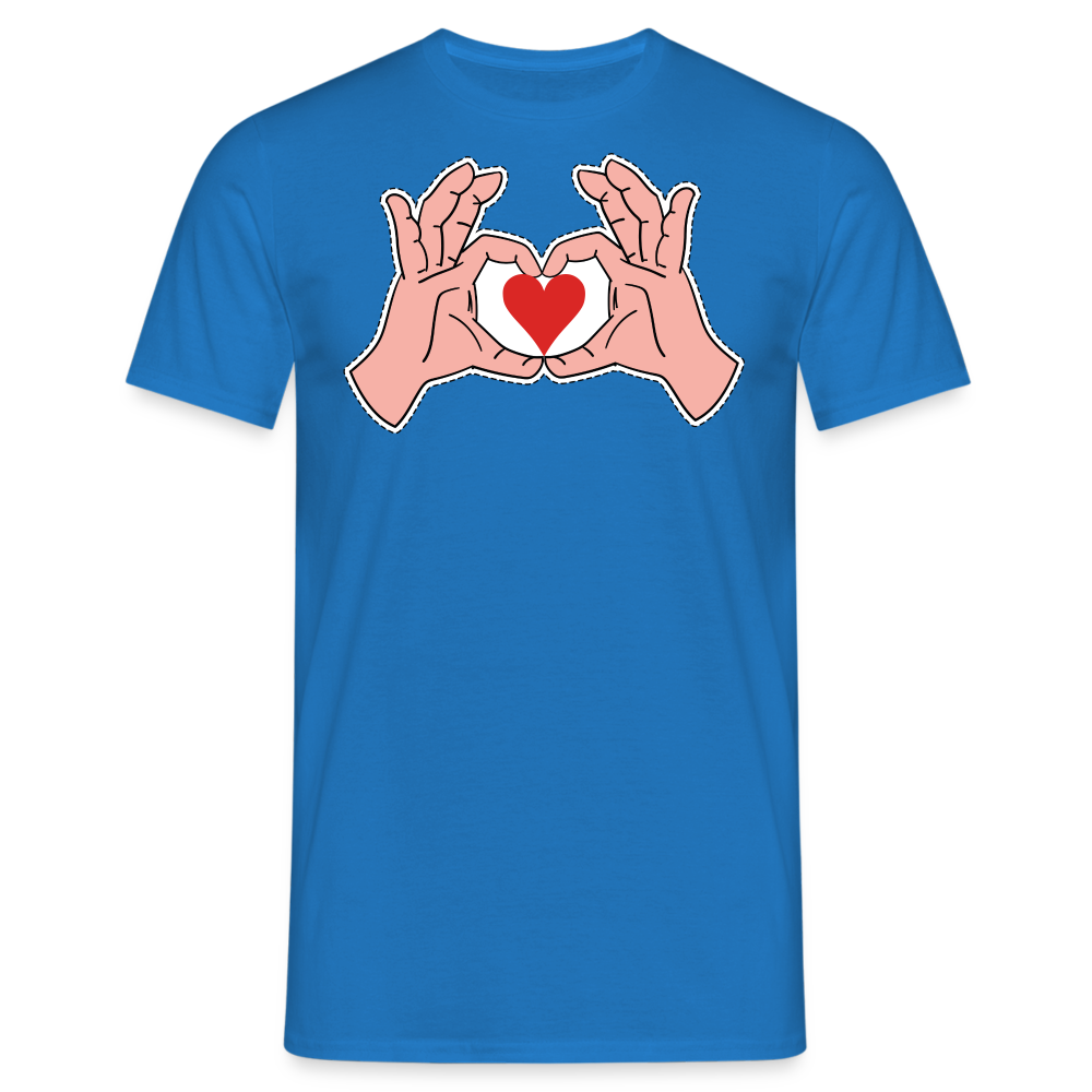 Hand Herz - Royalblau