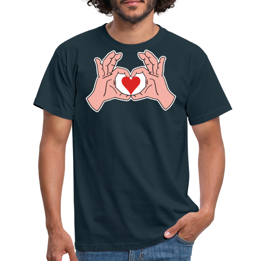 Hand Herz - Navy