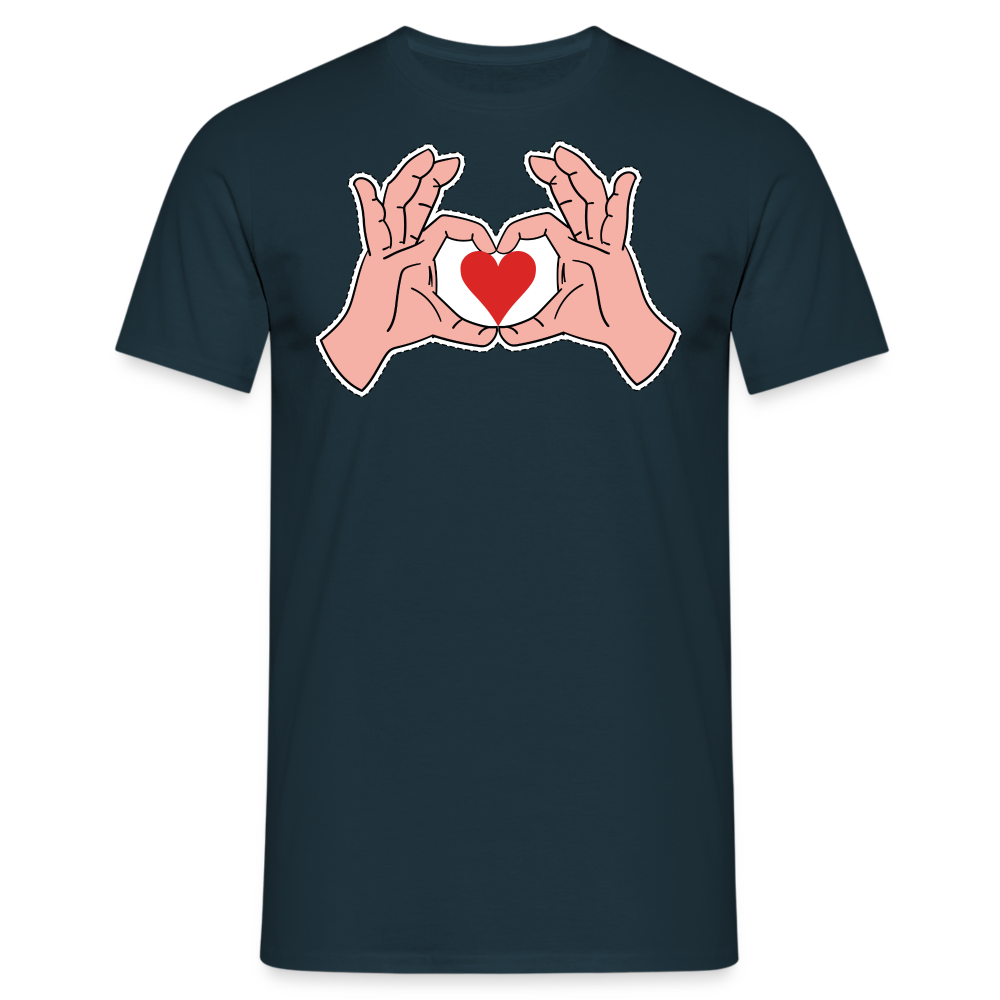 Hand Herz - Navy