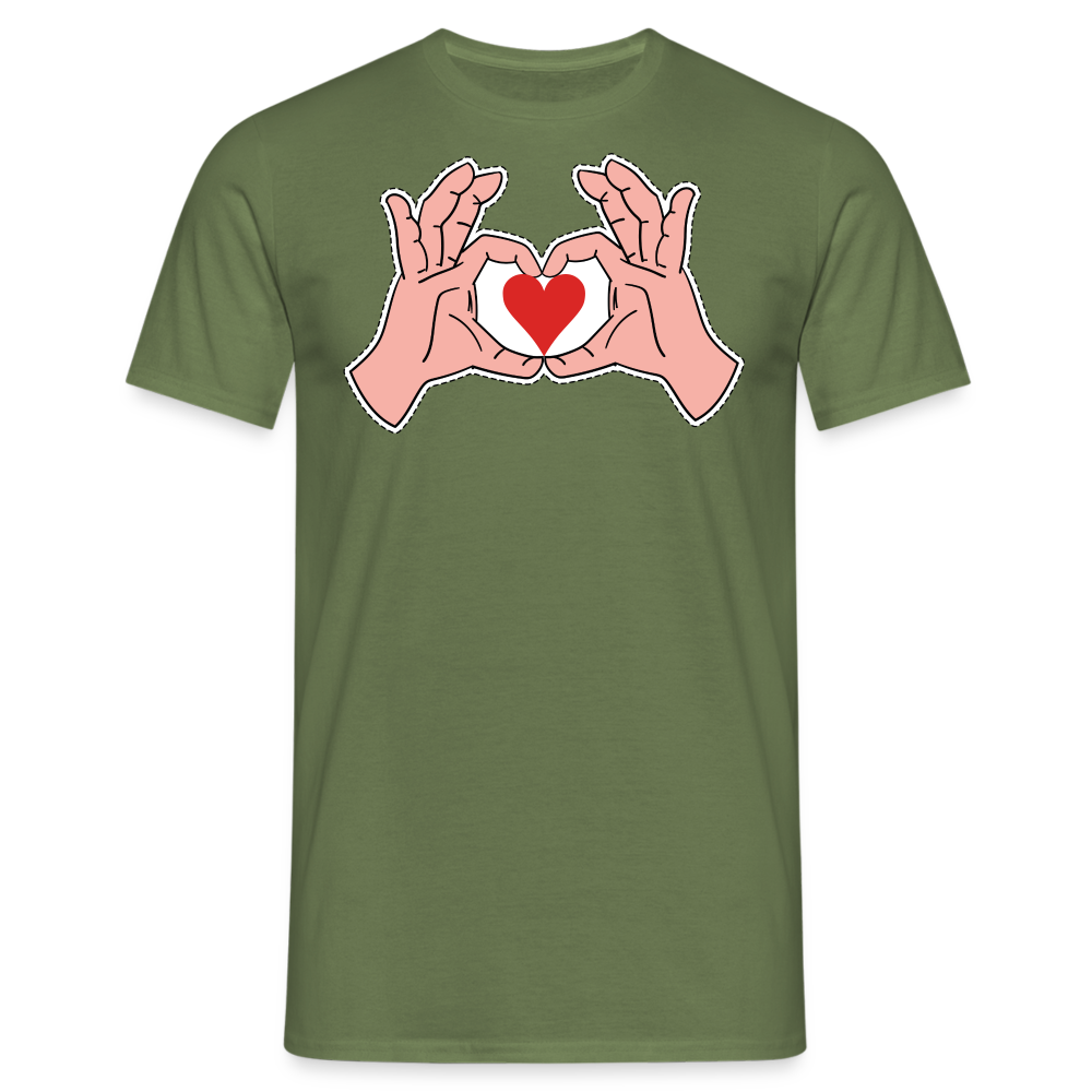 Hand Herz - Militärgrün
