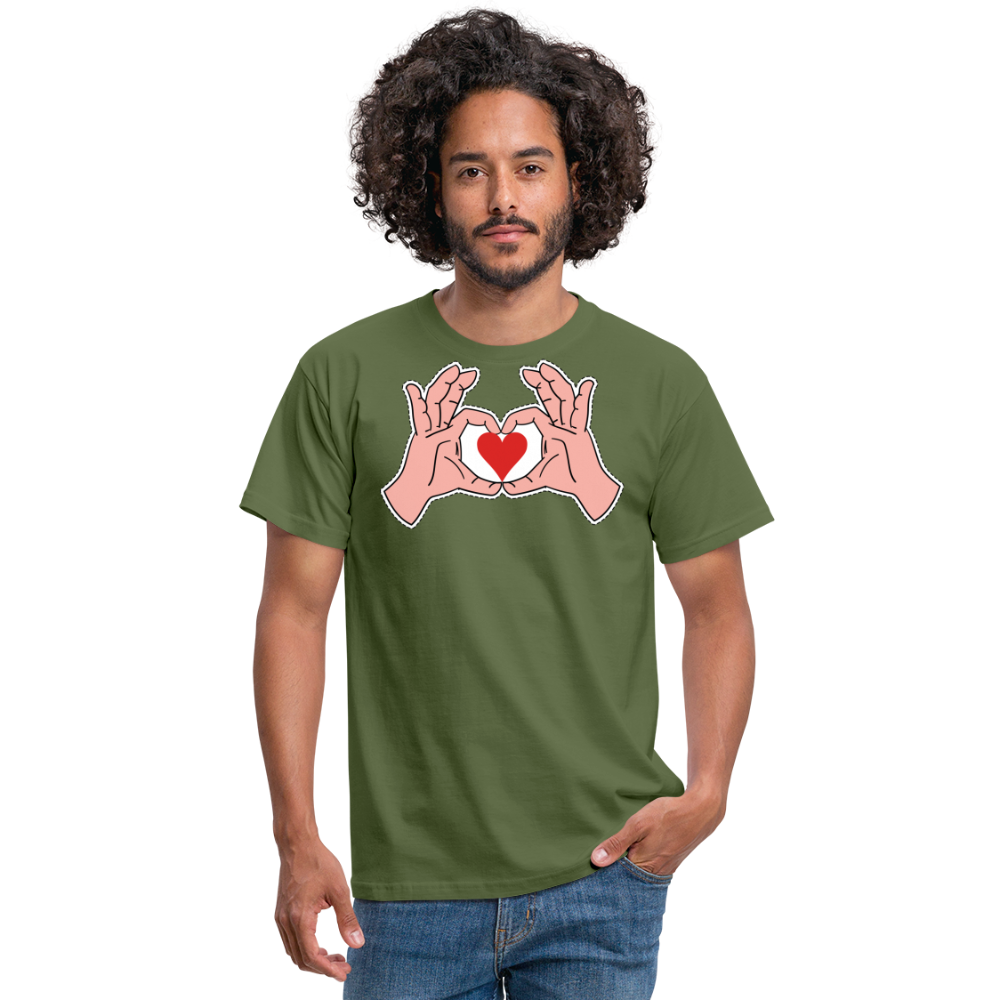 Hand Herz - Militärgrün