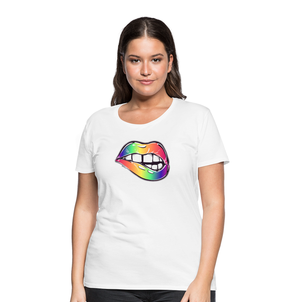 Mund Frauen Tshirts - weiß