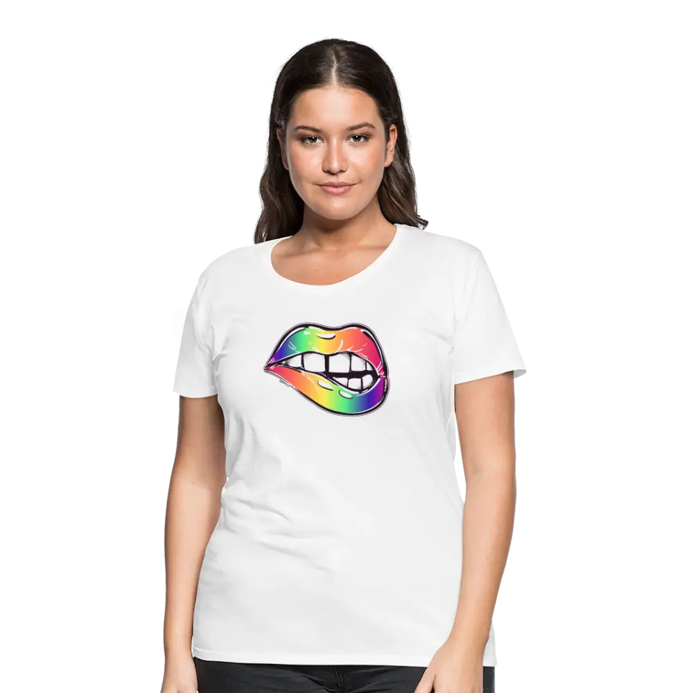 Mund Frauen Tshirts - weiß