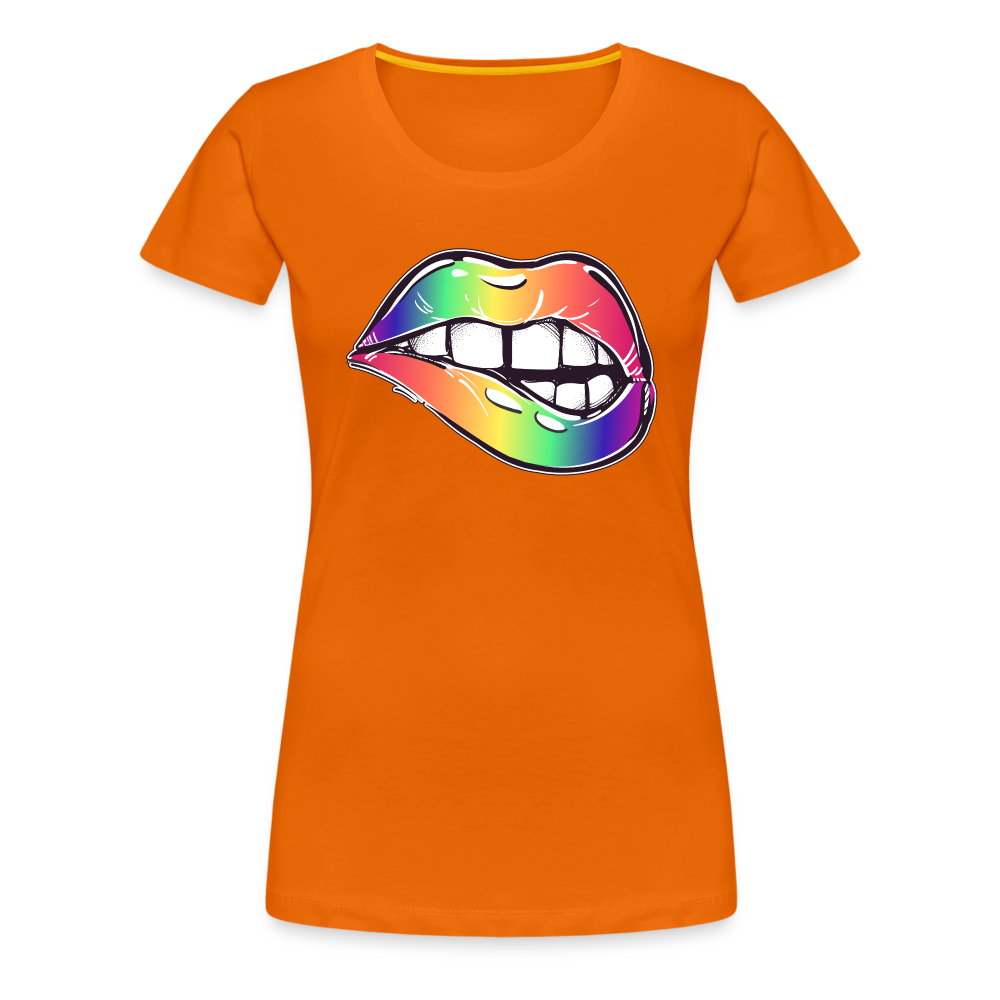 Mund Frauen Tshirts - Orange