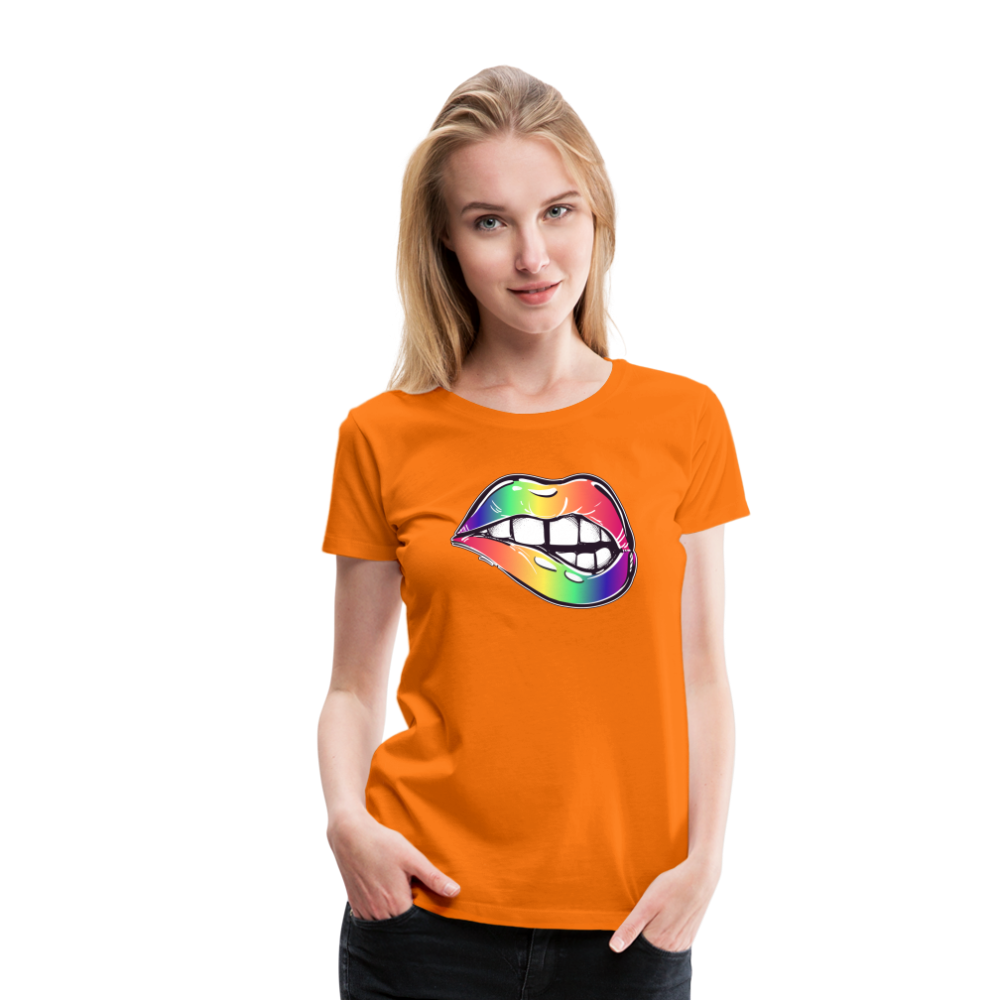 Mund Frauen Tshirts - Orange