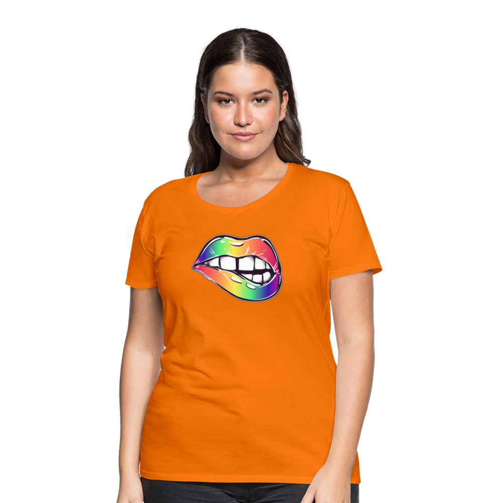 Mund Frauen Tshirts - Orange
