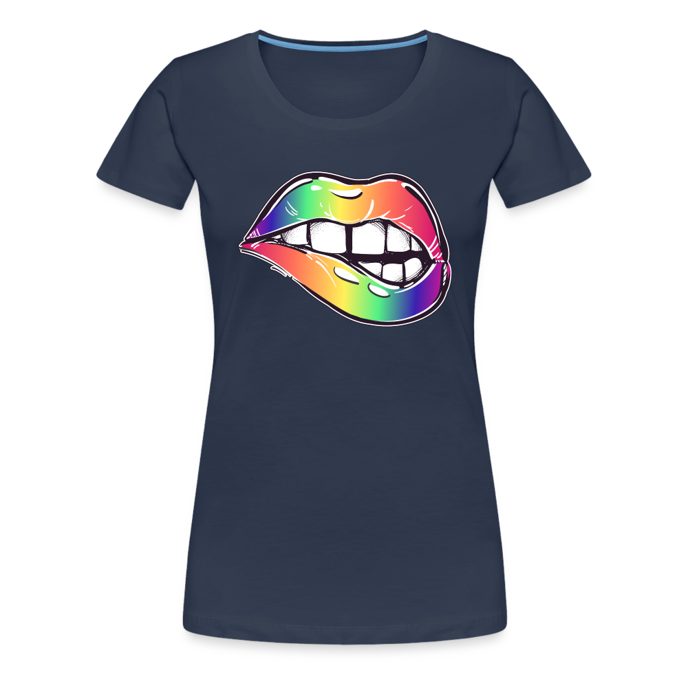 Mund Frauen Tshirts - Navy