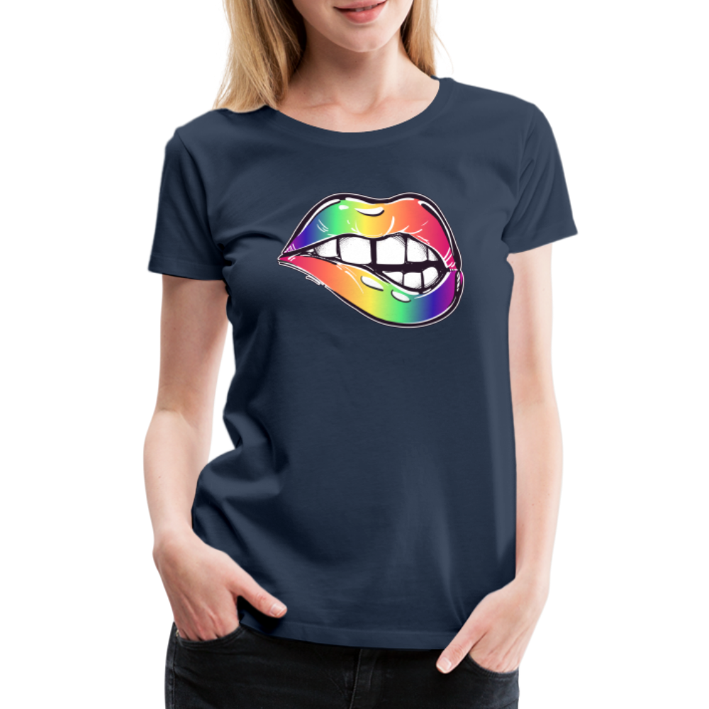 Mund Frauen Tshirts - Navy