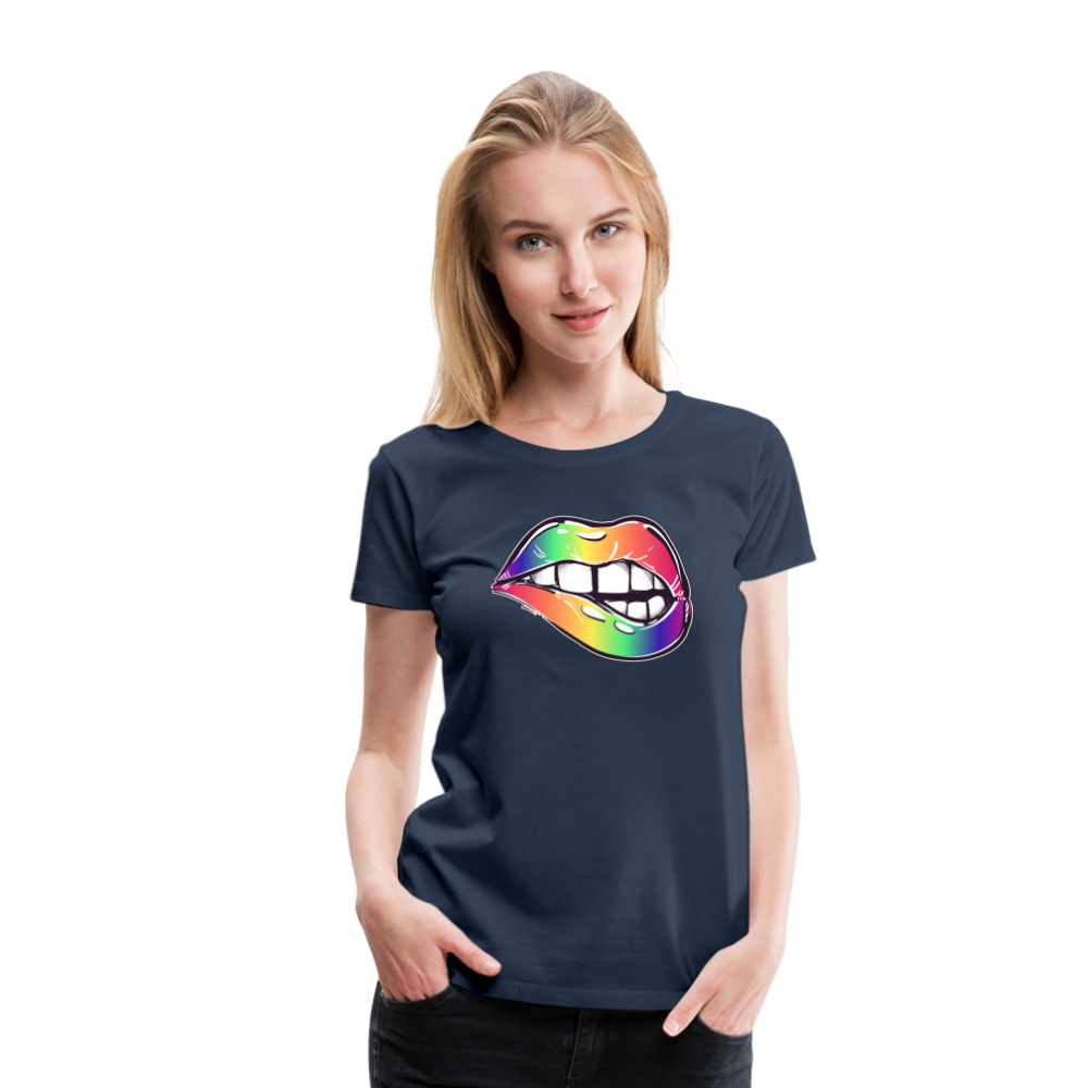 Mund Frauen Tshirts - Navy