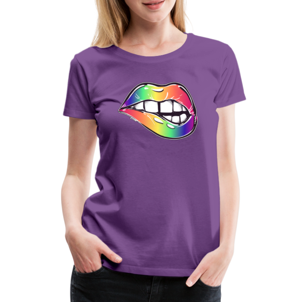 Mund Frauen Tshirts - Lila