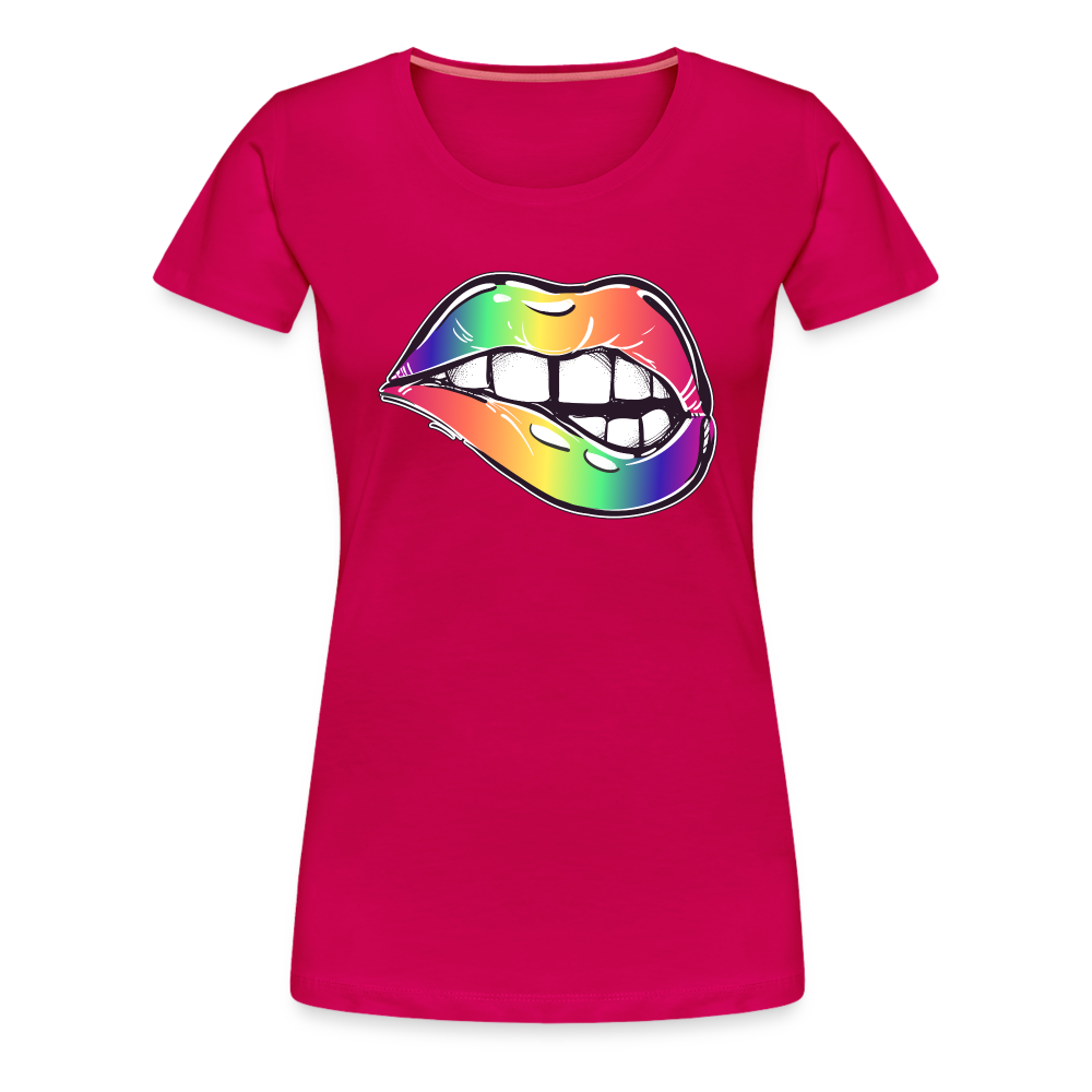 Mund Frauen Tshirts - dunkles Pink