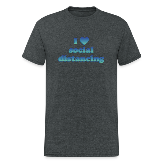 social distancing - Dunkelgrau meliert