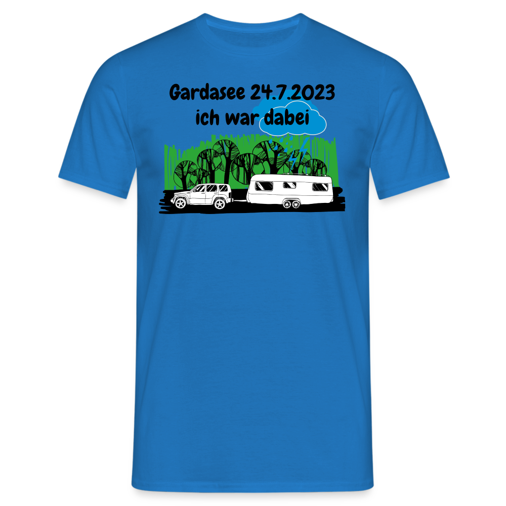 Gardasee 24.7.2023 ich war dabei Wohnwagen mit Auto - Royalblau