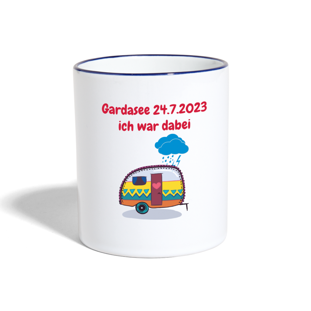 Gardasee 24.7.2023 ich war dabei Wohnwagen - Weiß/Kobaltblau