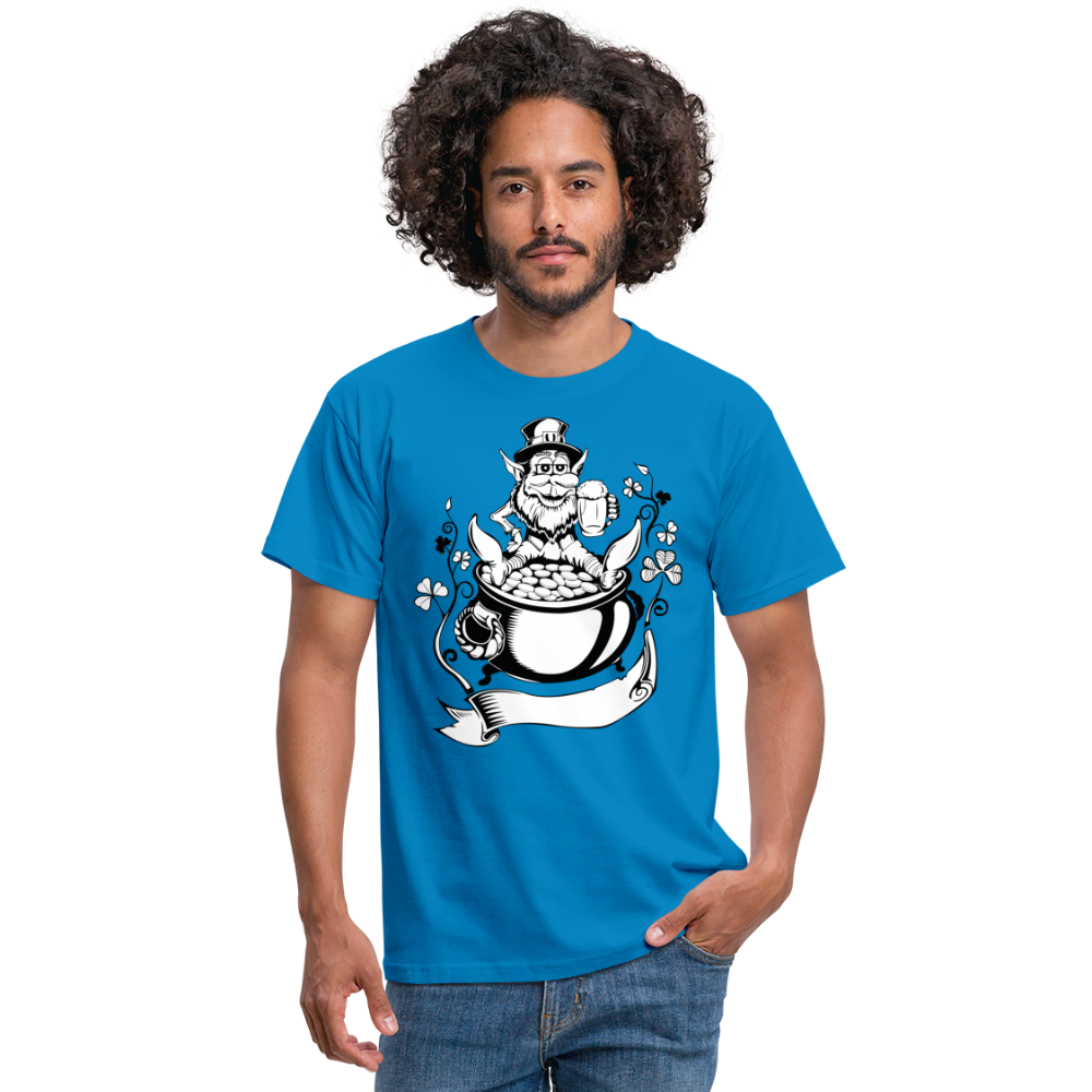 Kobold mit Topf voll Gold - Royalblau