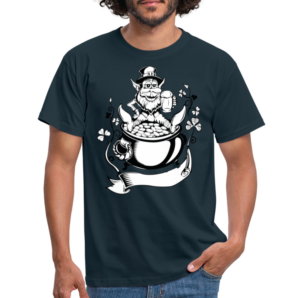 Kobold mit Topf voll Gold - Navy