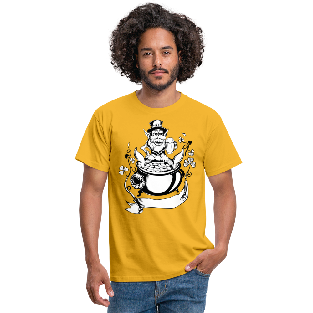 Kobold mit Topf voll Gold - Gelb