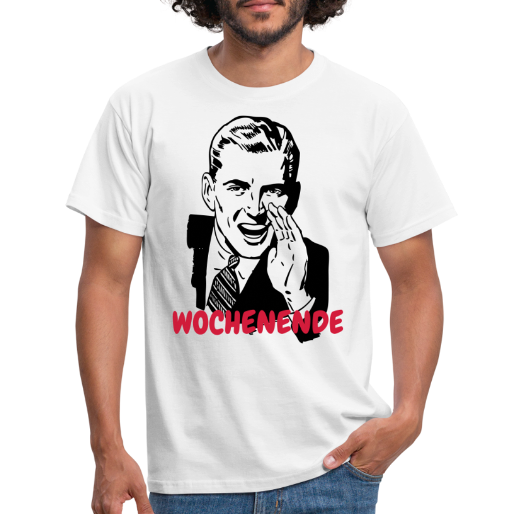 Retro-Mann Wochenende - weiß