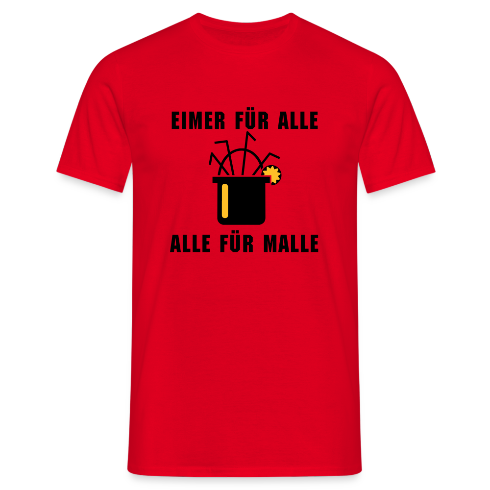Eimer für alle Alle für Malle - Rot