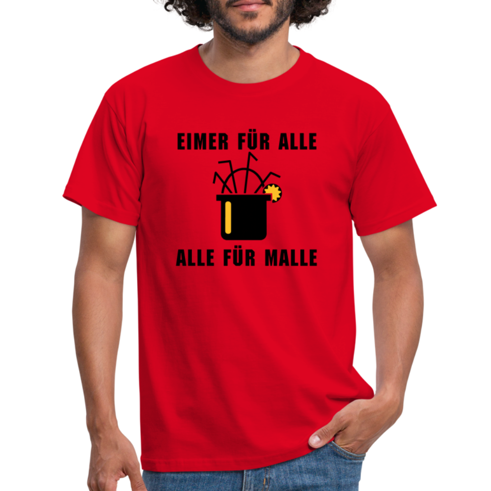 Eimer für alle Alle für Malle - Rot