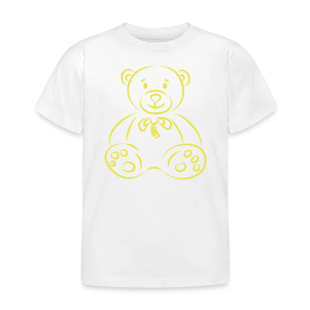 Kinder T-Shirt Teddy - weiß