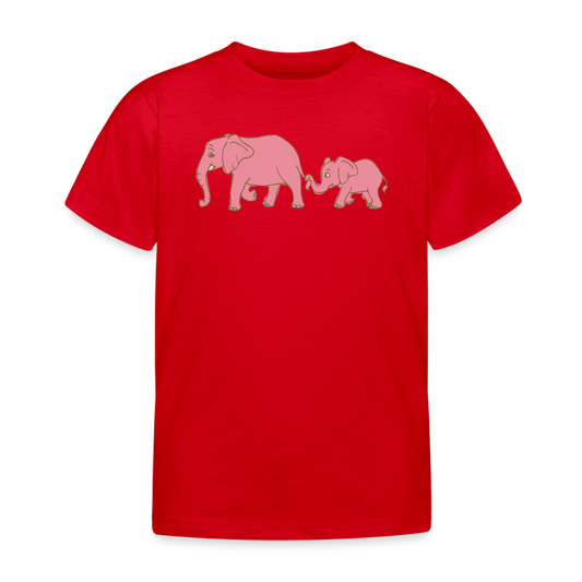 Kinder T-Shirt Elefanten - Rot