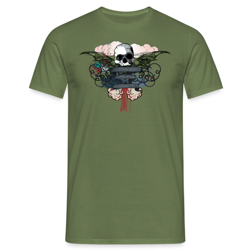 Schädel Banderole - Militärgrün