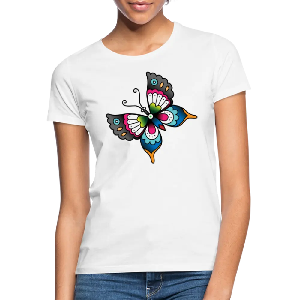 Schmetterling Tattoo - weiß