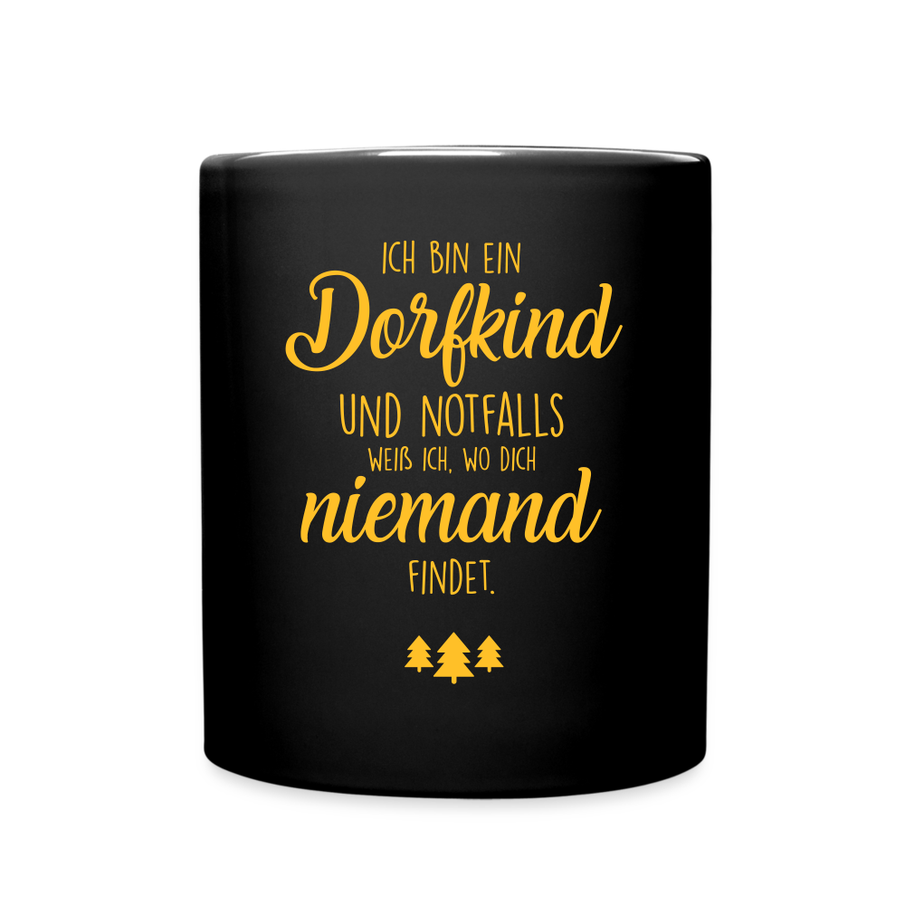 Kaffeebecher Dorfkind - Schwarz