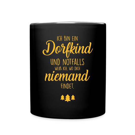 Kaffeebecher Dorfkind - Schwarz