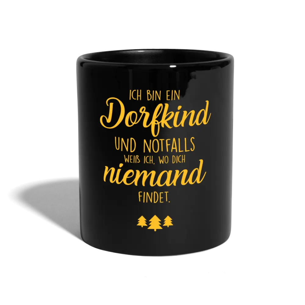 Kaffeebecher Dorfkind - Schwarz