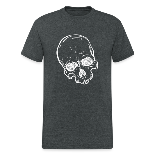 Skull white - Dunkelgrau meliert