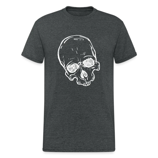 Skull white - Dunkelgrau meliert