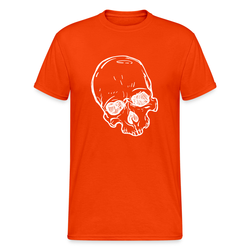 Skull white - kräftig Orange