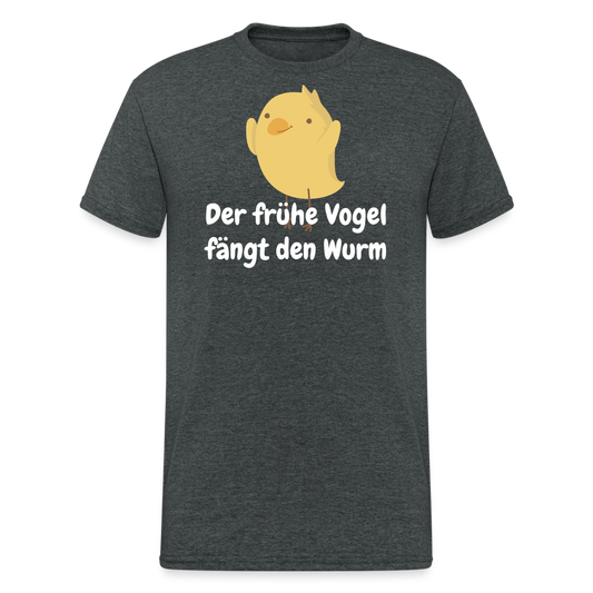 Der frühe Vogel fängt den Wurm - Dunkelgrau meliert