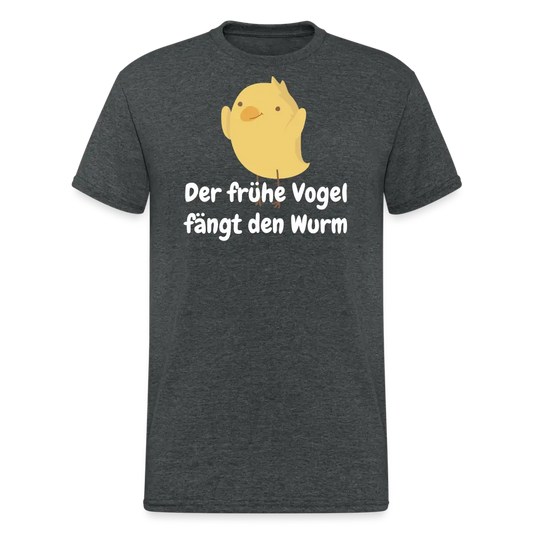 Der frühe Vogel fängt den Wurm - Dunkelgrau meliert