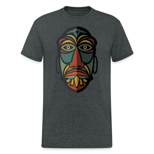 Afrikanische Maske - Dunkelgrau meliert