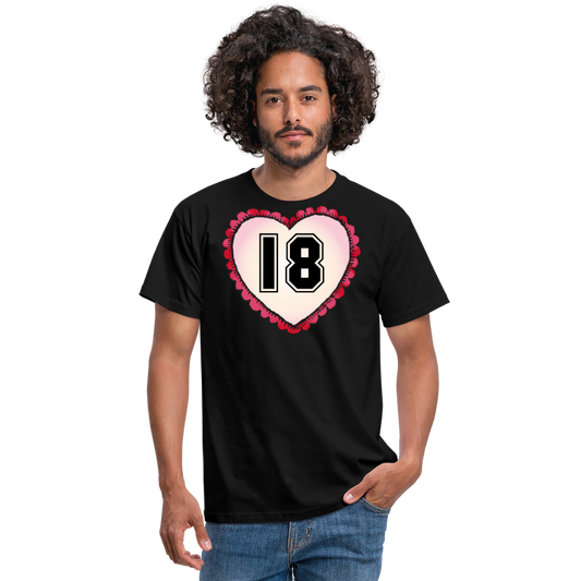 Tshirt 18 Geburtstag - Schwarz