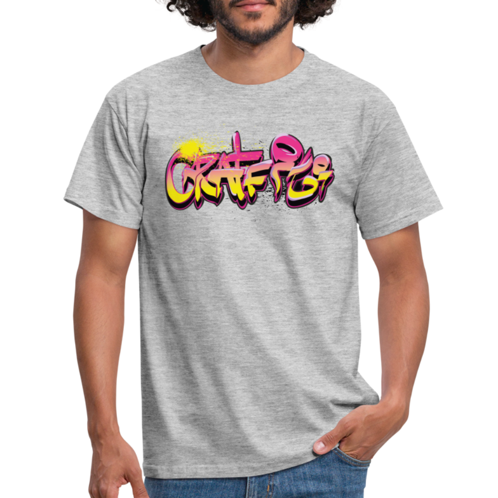 Tshirt Graffiti - Grau meliert