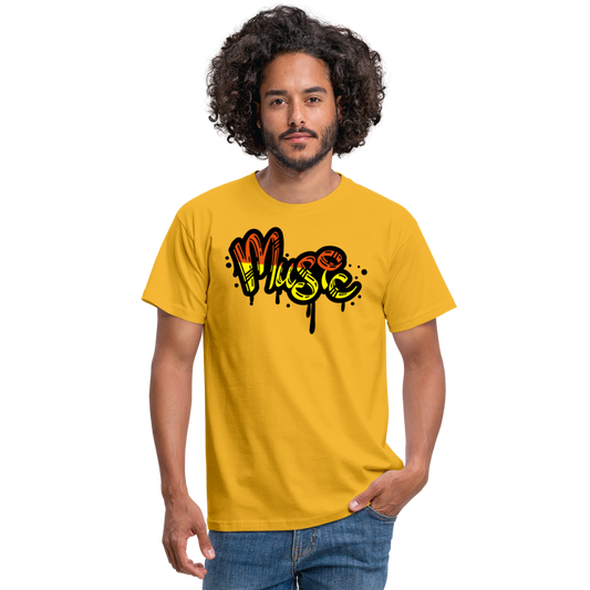 Tshirt Graffiti Musik - Gelb