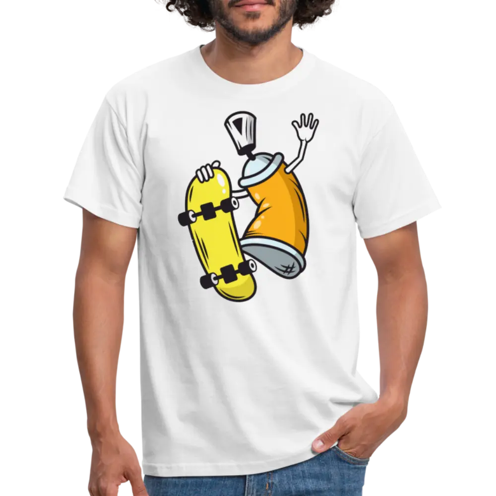 SSW1379 Tshirt Kann mit Skateboard - weiß