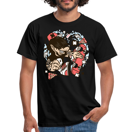 SSW1380 Tshirt Wolf_Skater - Schwarz